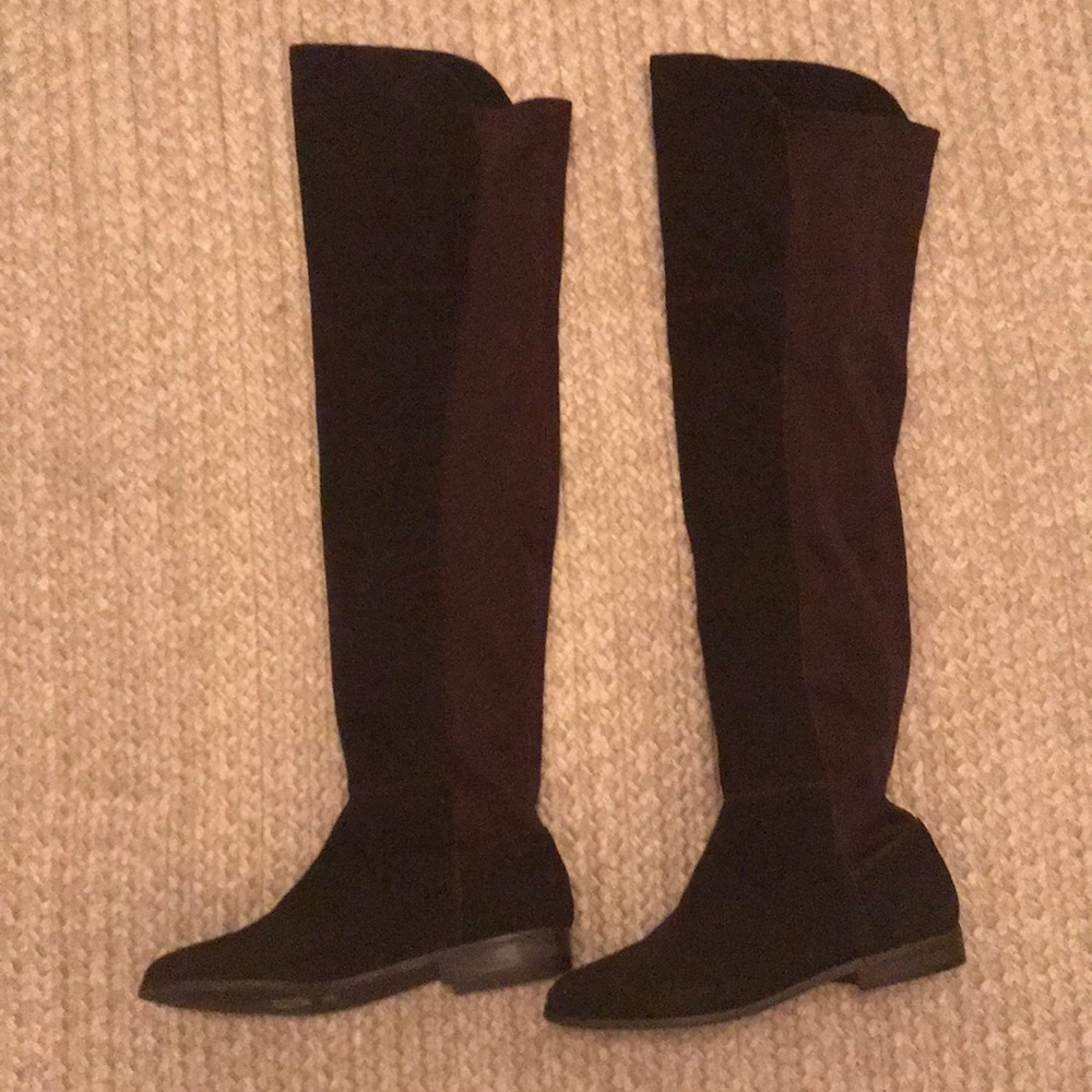 Adorable over the knee suede boots